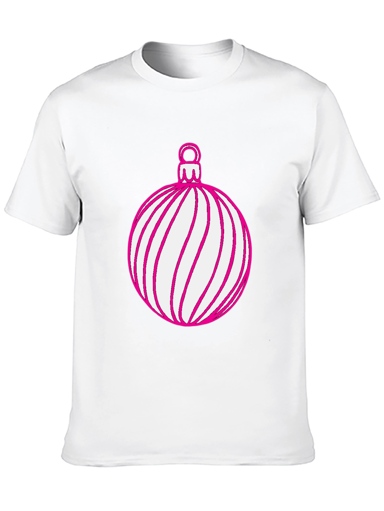 Festive Holiday Ornament Graphic Tee - Black