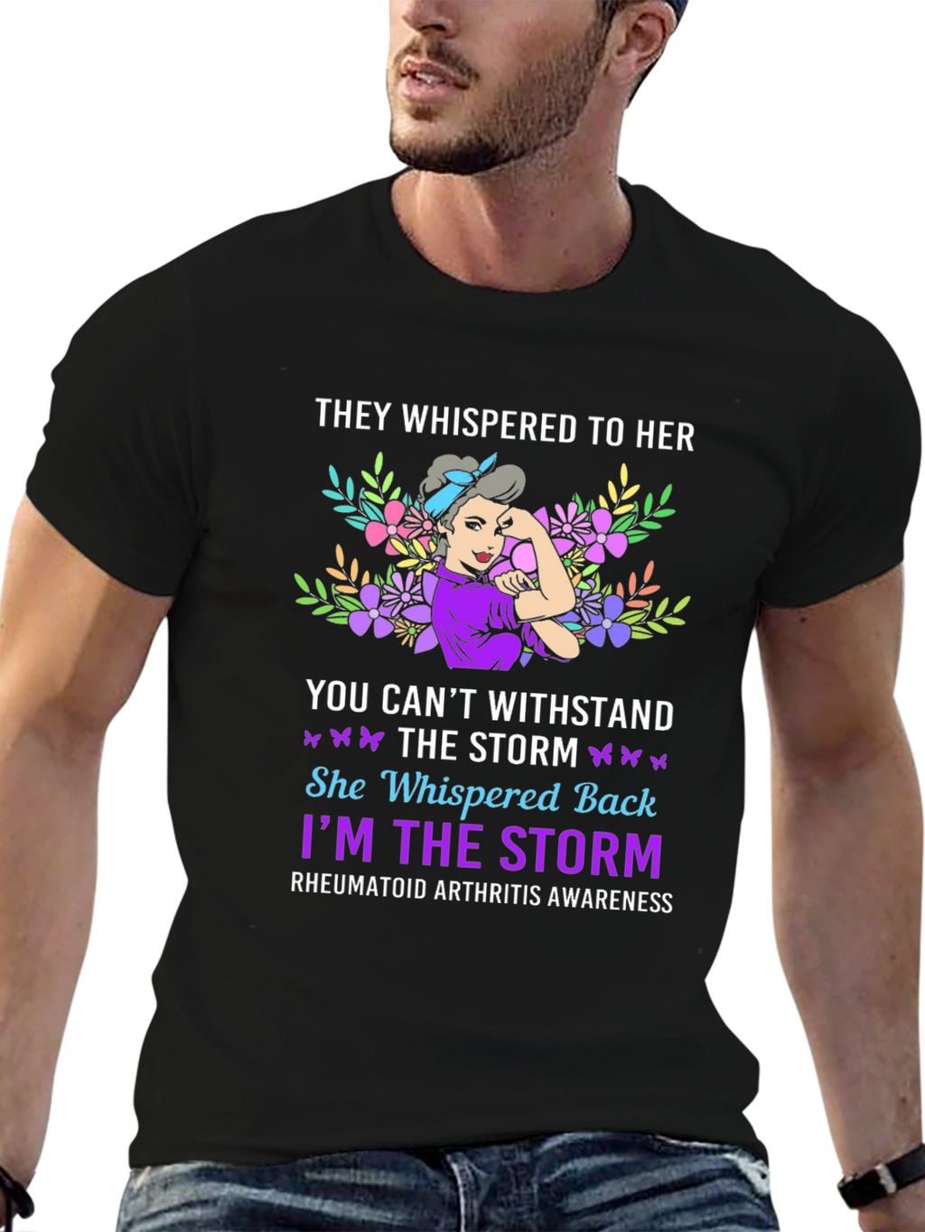 Rheumatoid Arthritis Awareness T-Shirt - Storm Design