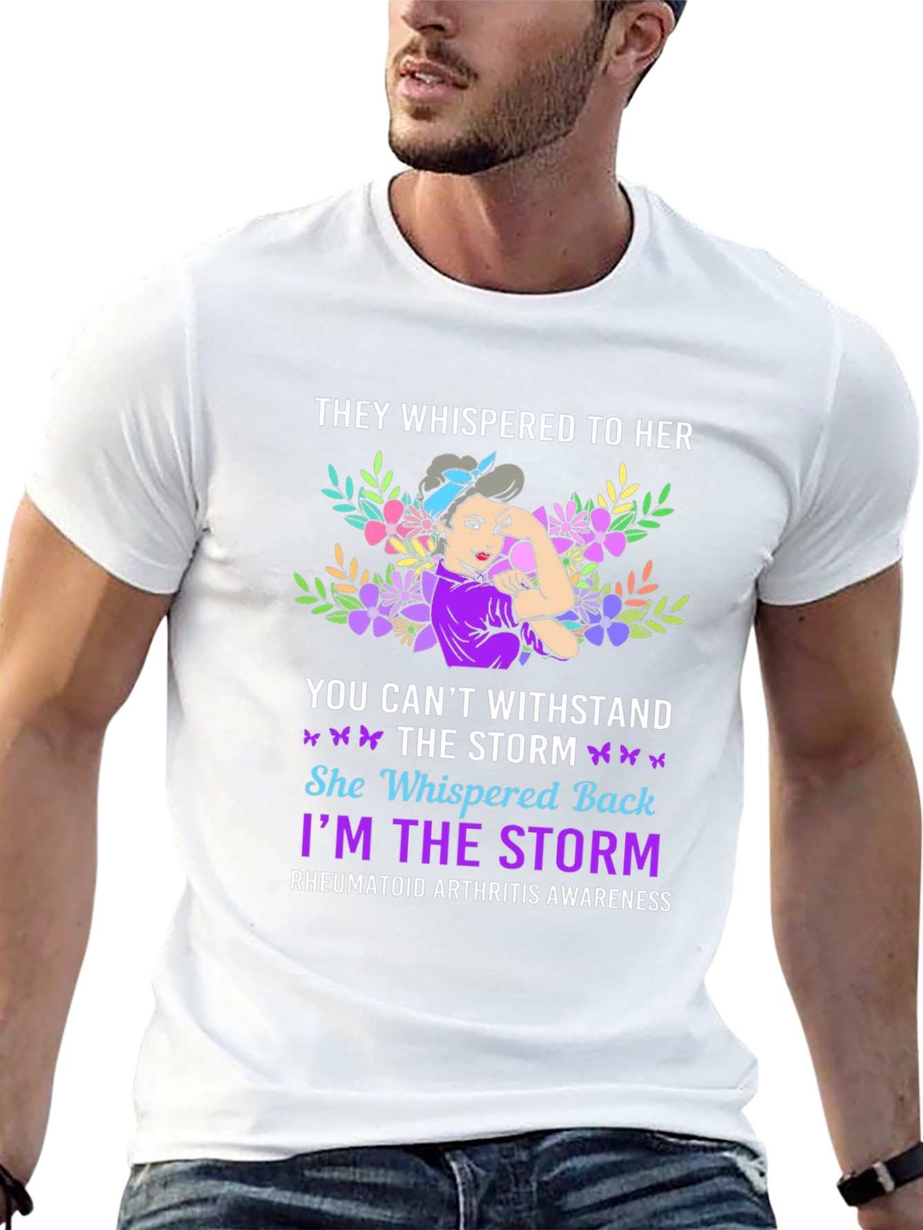 Rheumatoid Arthritis Awareness T-Shirt - Storm Design