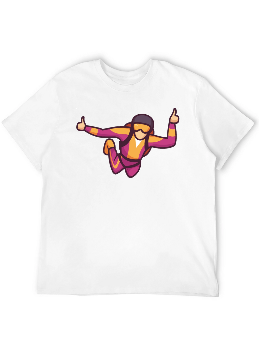 Skydiving Graphic Tee - Black Casual T-Shirt