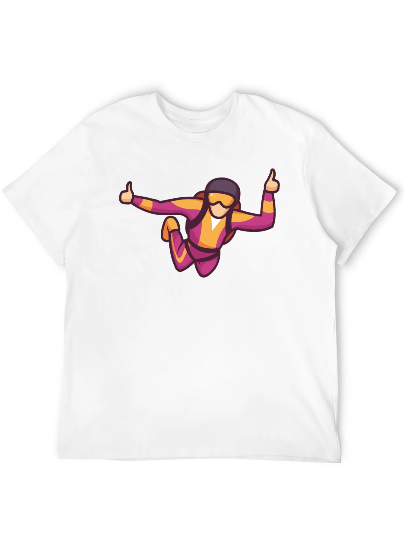 Skydiving Graphic Tee - Black Casual T-Shirt