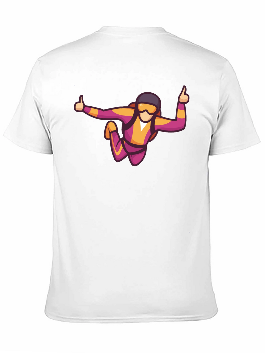 Skydiving Graphic Tee - Black Casual T-Shirt
