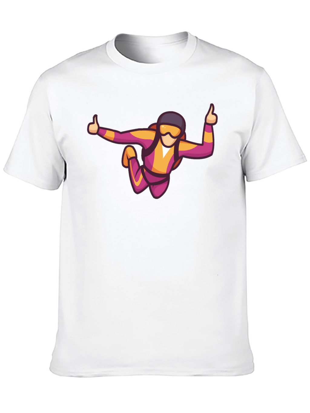 Skydiving Graphic Tee - Black Casual T-Shirt