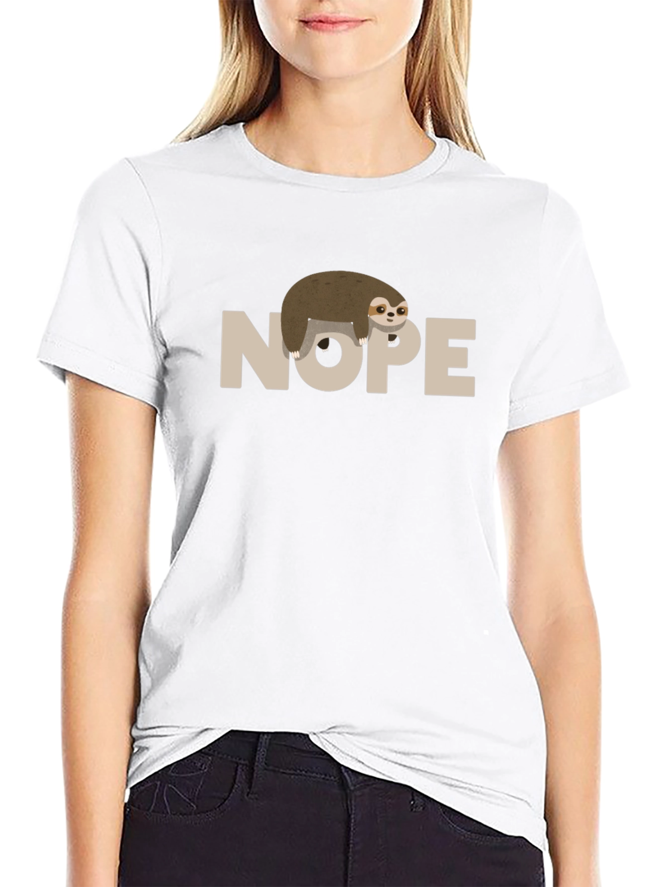 Nope Sloth T-Shirt - Funny Lazy Animal Tee