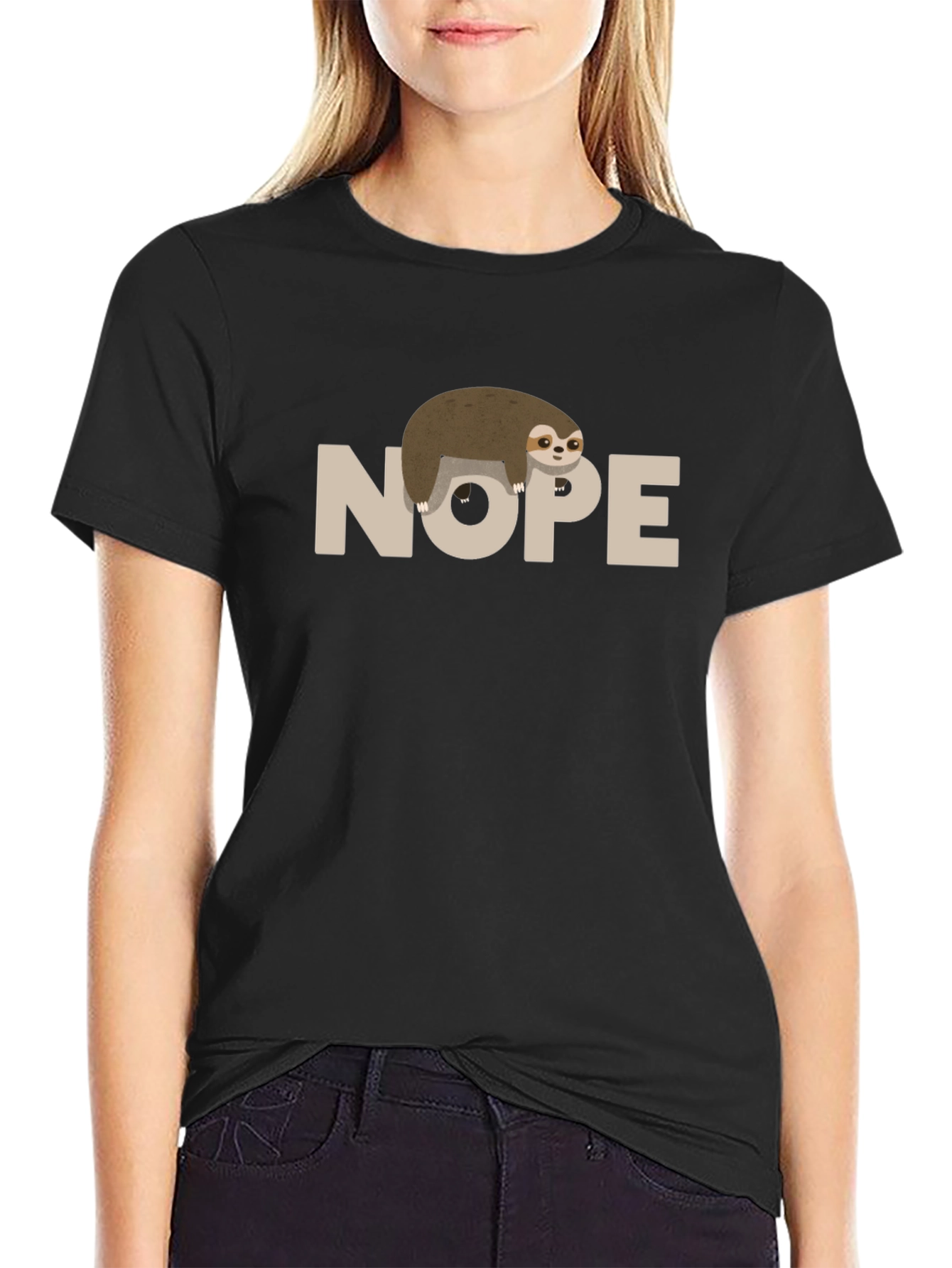 Nope Sloth T-Shirt - Funny Lazy Animal Tee