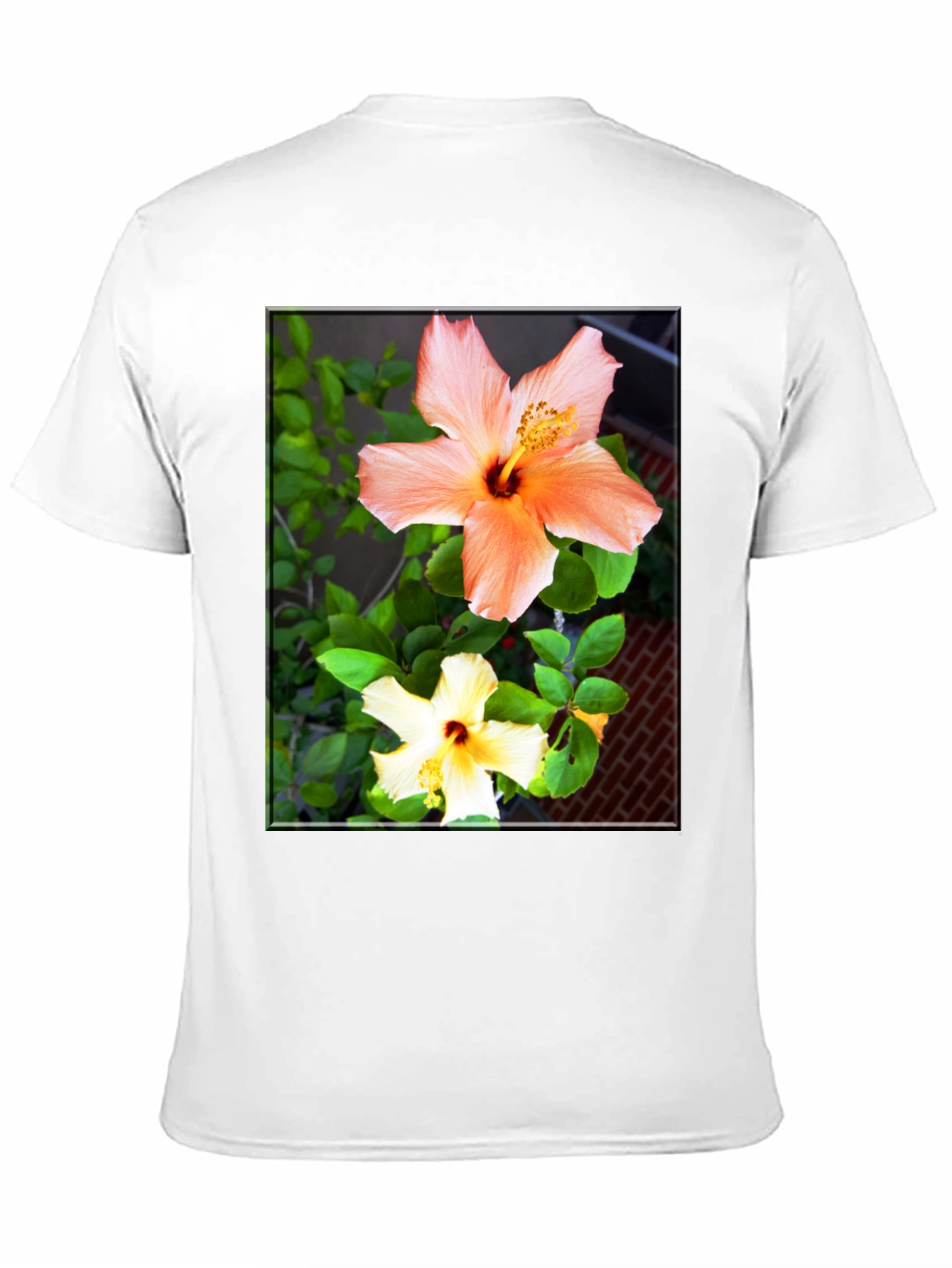 Floral Hibiscus Print Black T-Shirt
