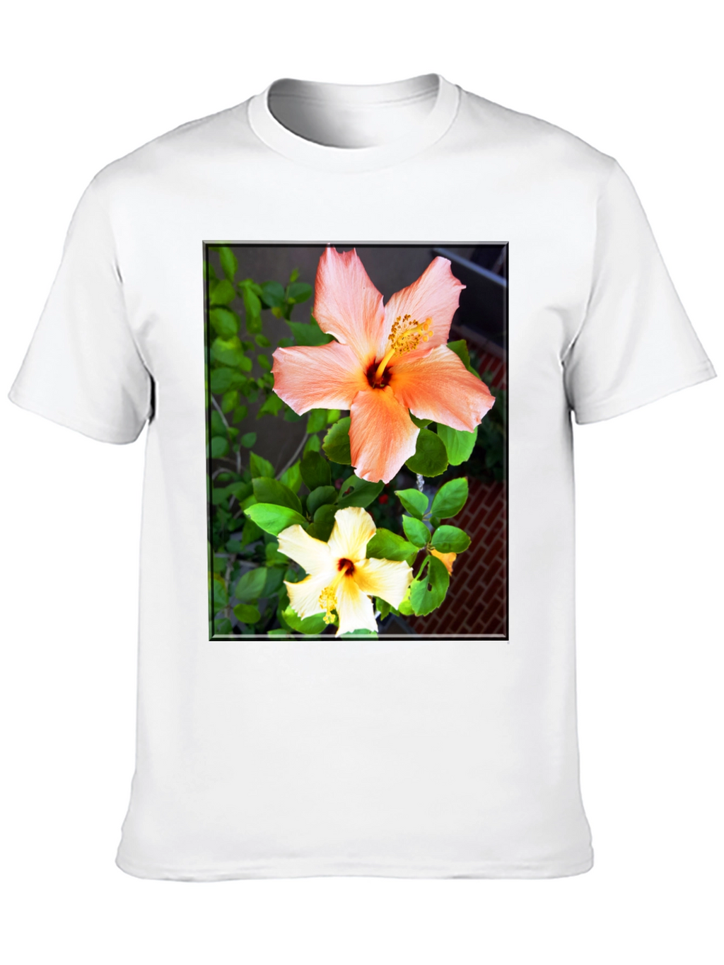 Floral Hibiscus Print Black T-Shirt