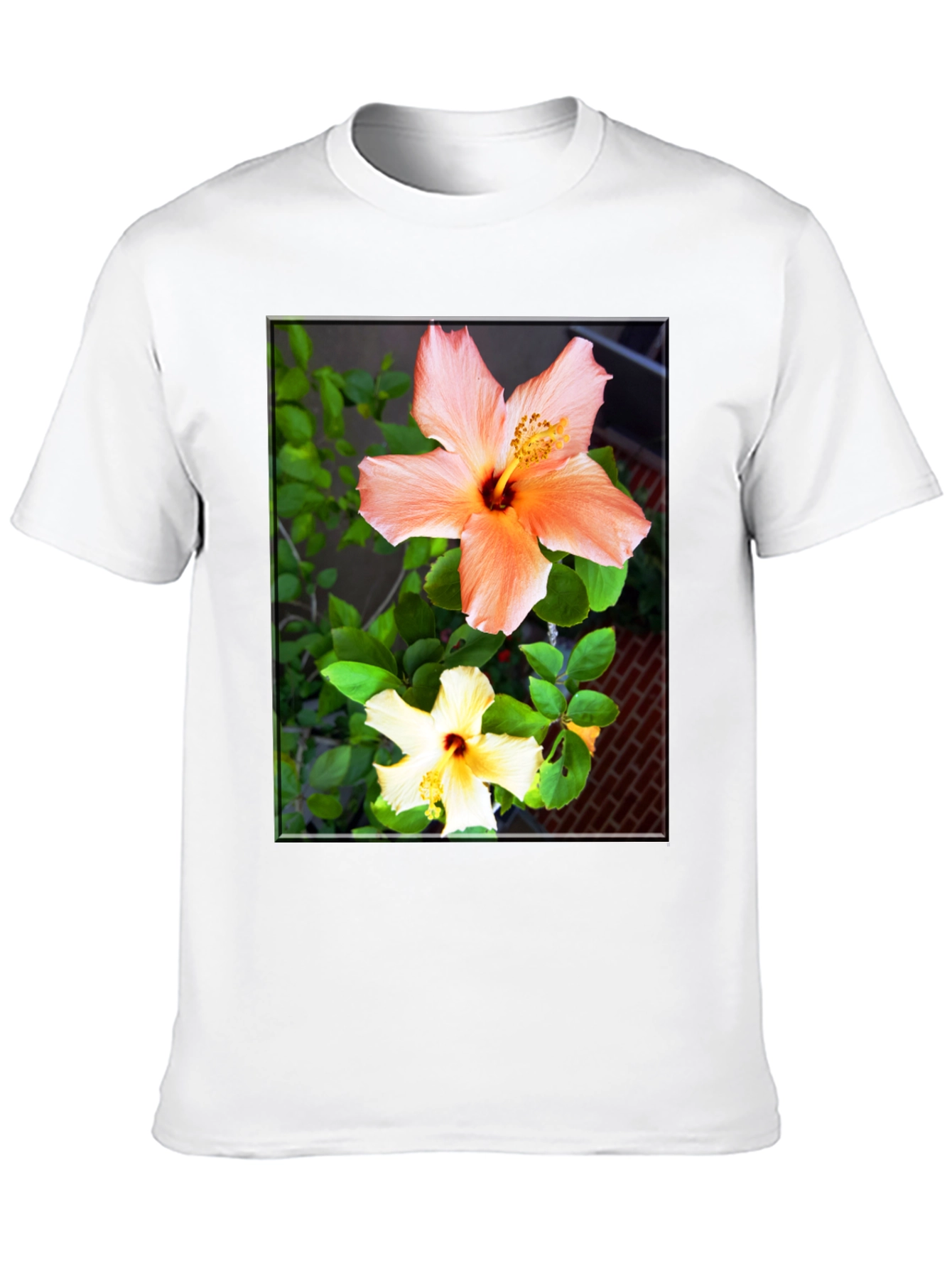 Floral Hibiscus Print Black T-Shirt
