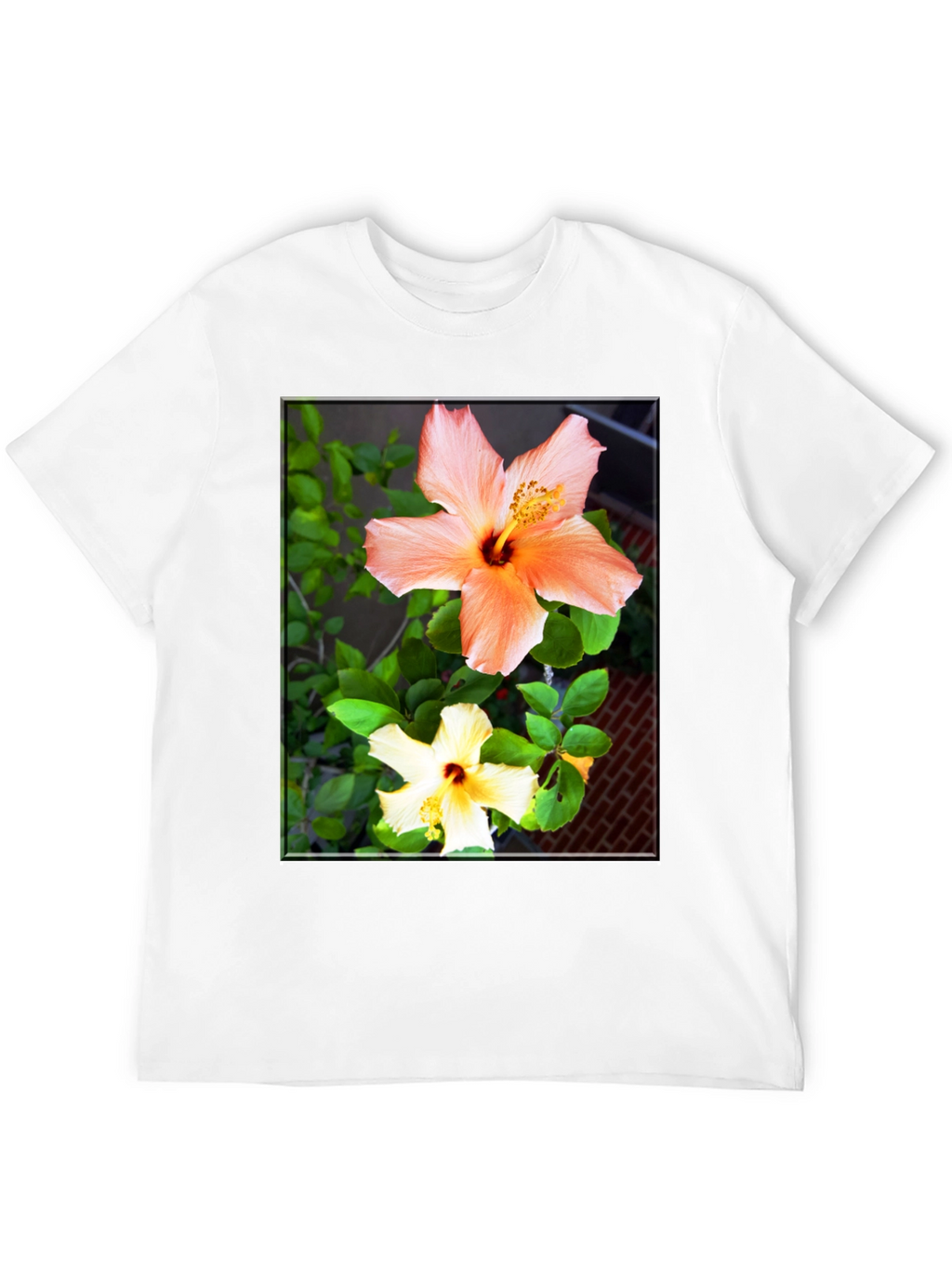 Floral Hibiscus Print Black T-Shirt