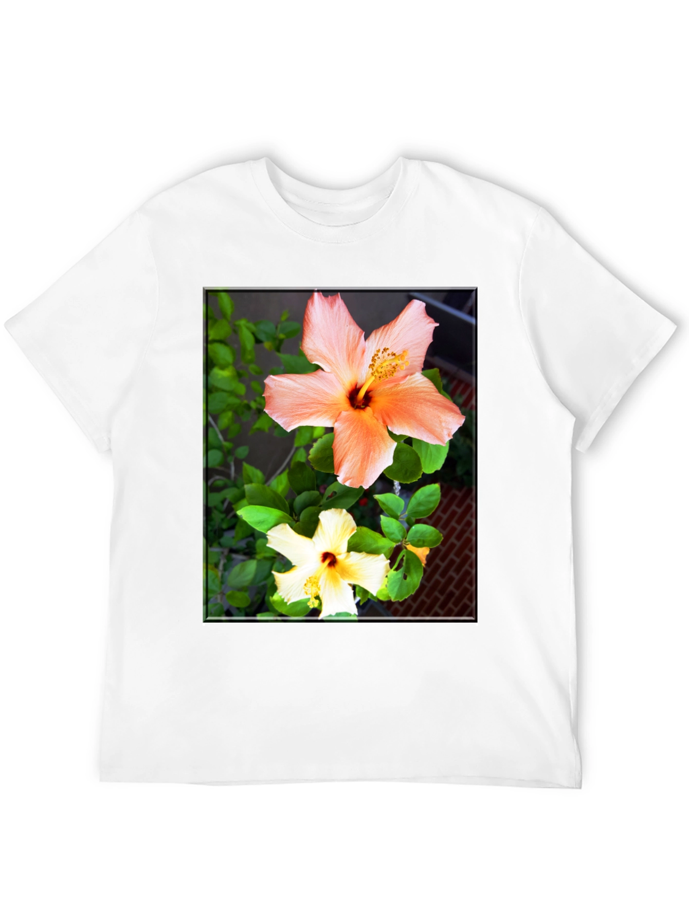 Floral Hibiscus Print Black T-Shirt