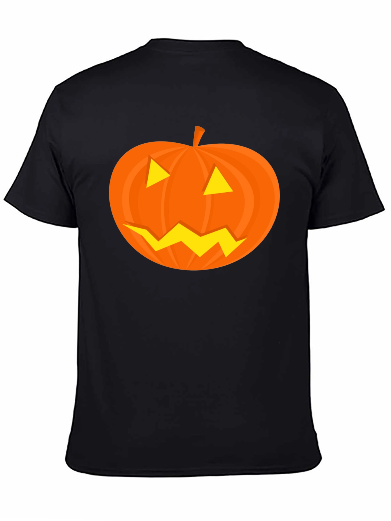Halloween Pumpkin Face Black T-Shirt
