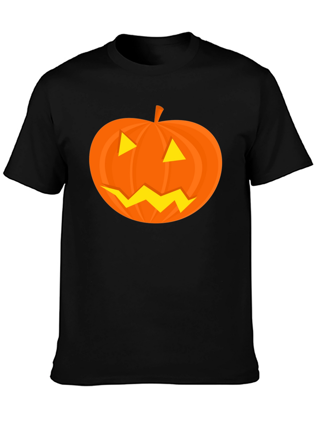 Halloween Pumpkin Face Black T-Shirt