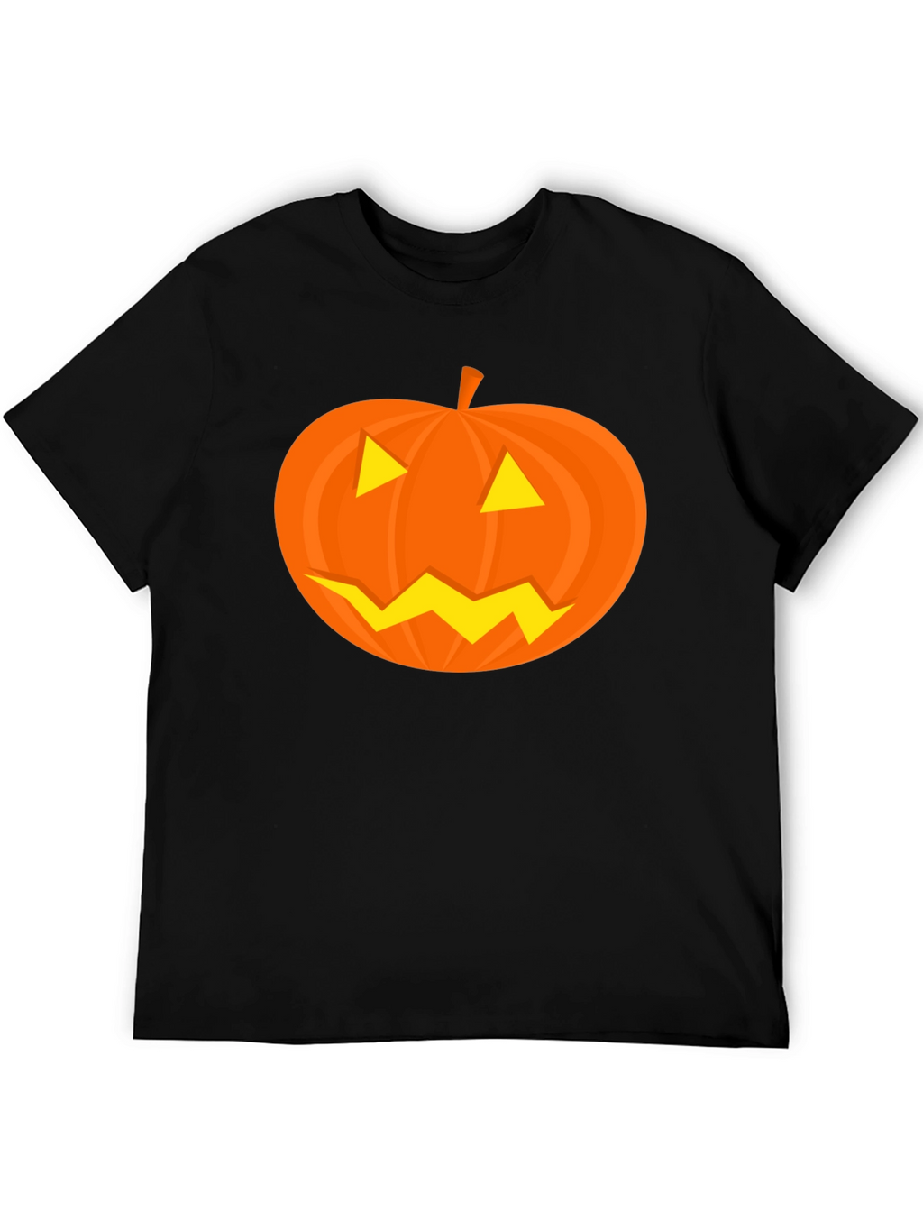 Halloween Pumpkin Face Black T-Shirt