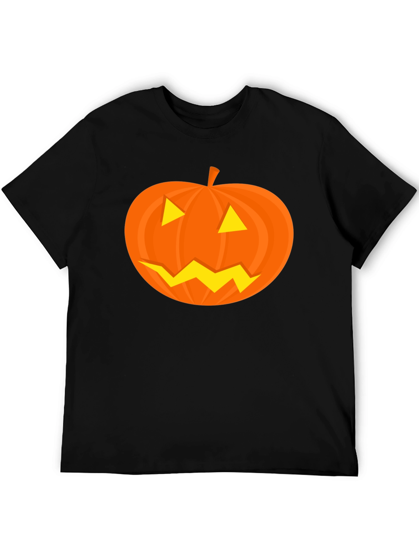 Halloween Pumpkin Face Black T-Shirt