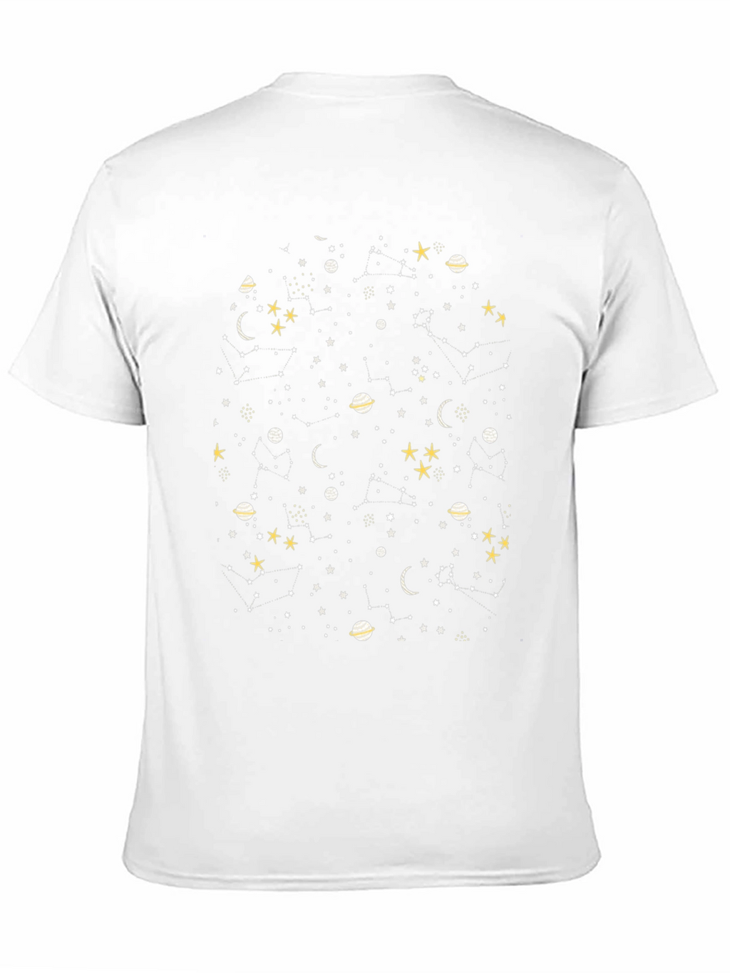 Celestial Galaxy Graphic Tee - Black Cotton Comfort