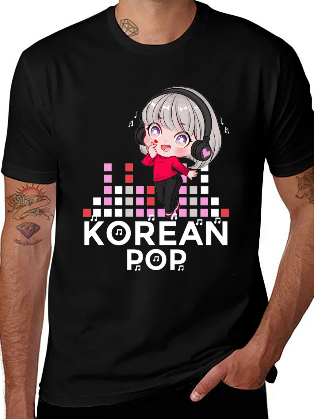 Korean Pop Music T-Shirt - Anime Style