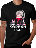 Korean Pop Music T-Shirt - Anime Style