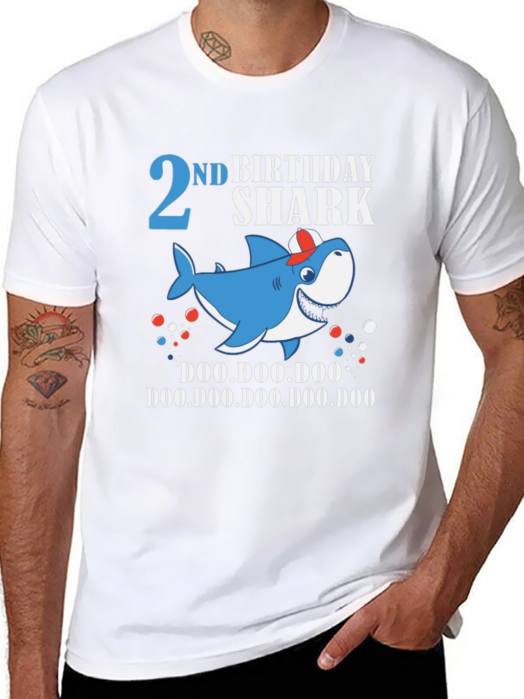 2nd Birthday Shark Doo Doo Doo T-Shirt