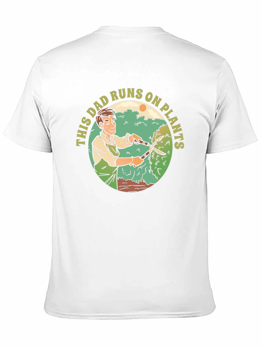Dad Runs on Plants Graphic T-Shirt