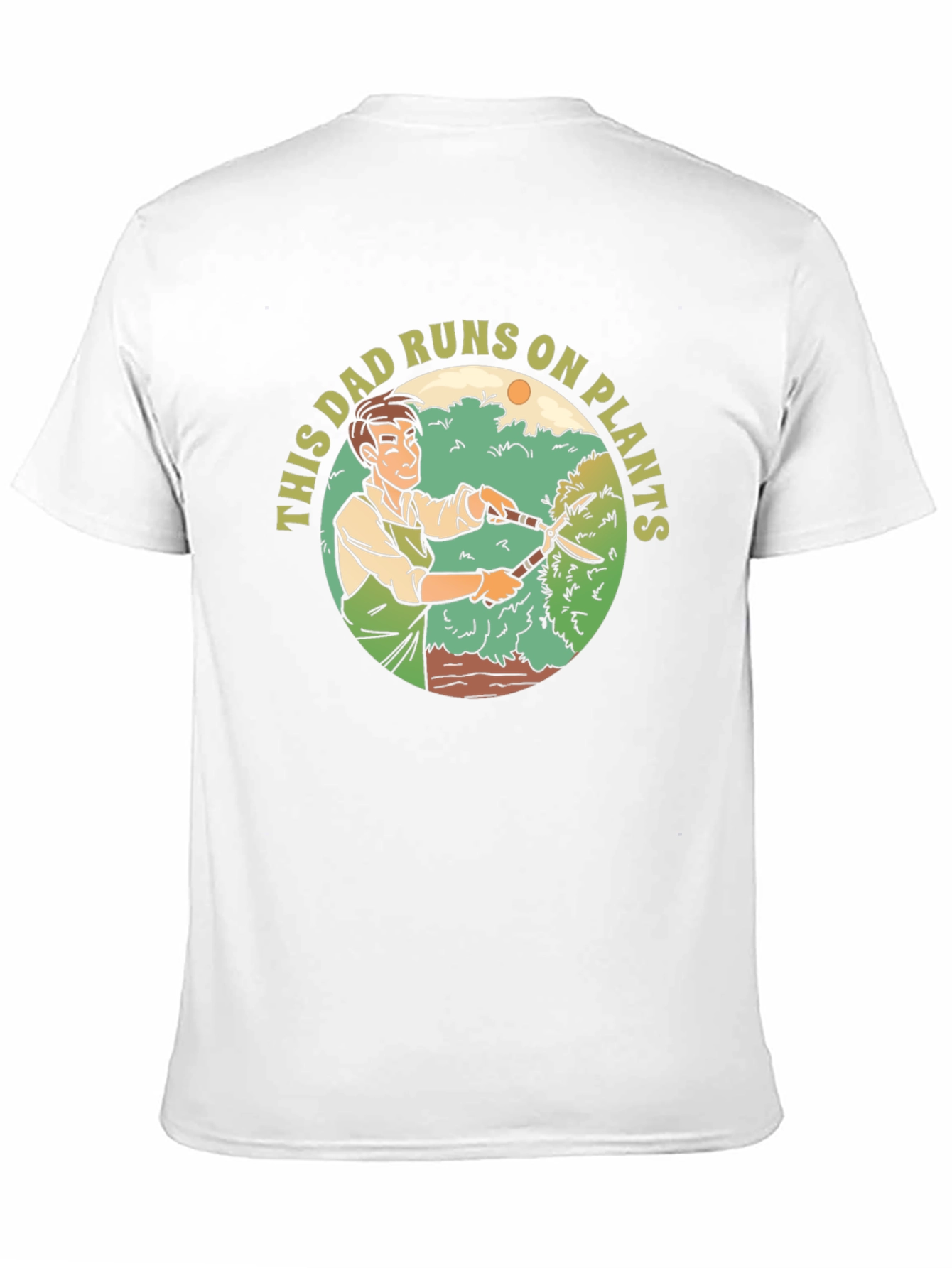 Dad Runs on Plants Graphic T-Shirt
