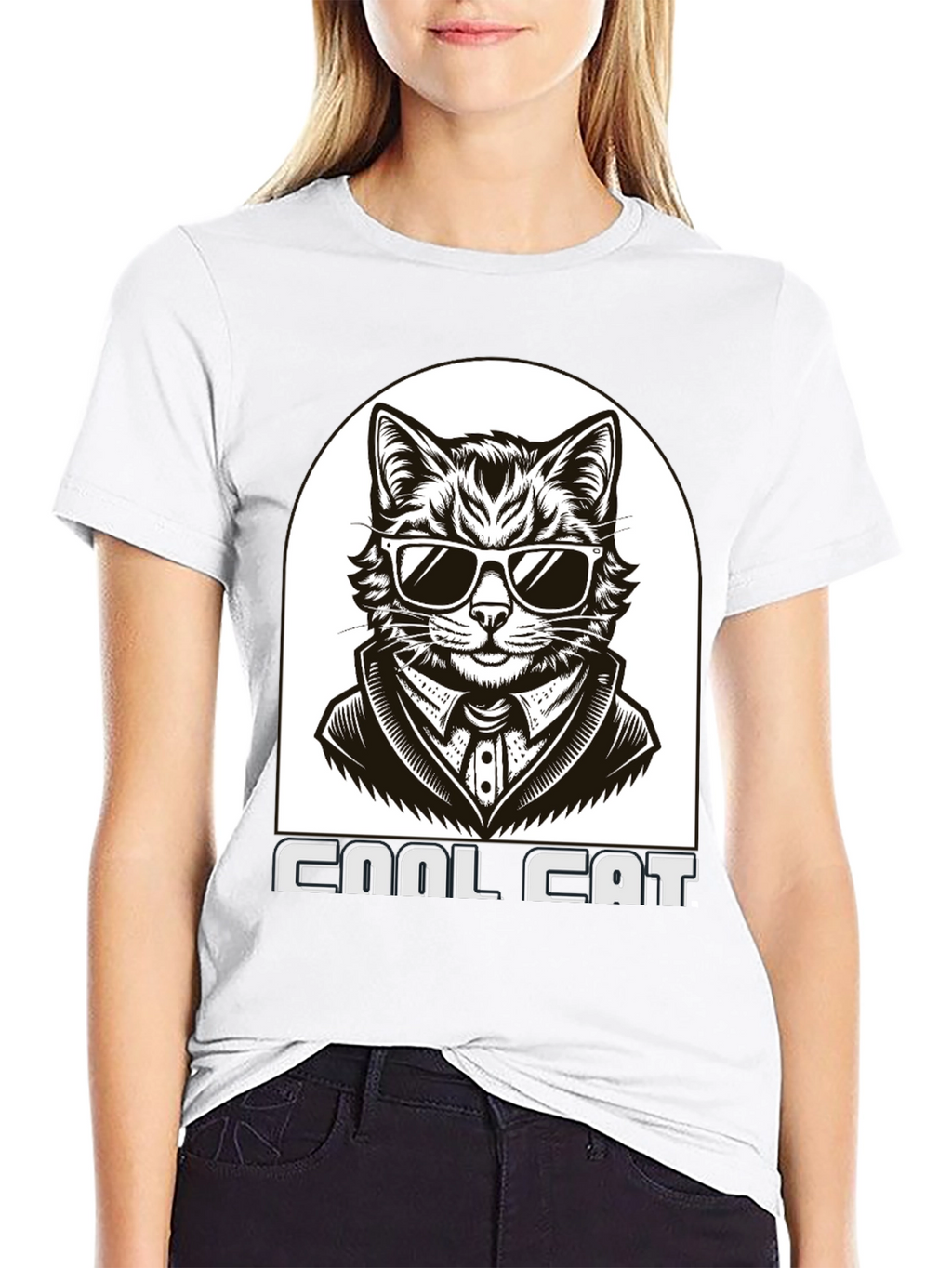 Cool Cat T-Shirt - Black