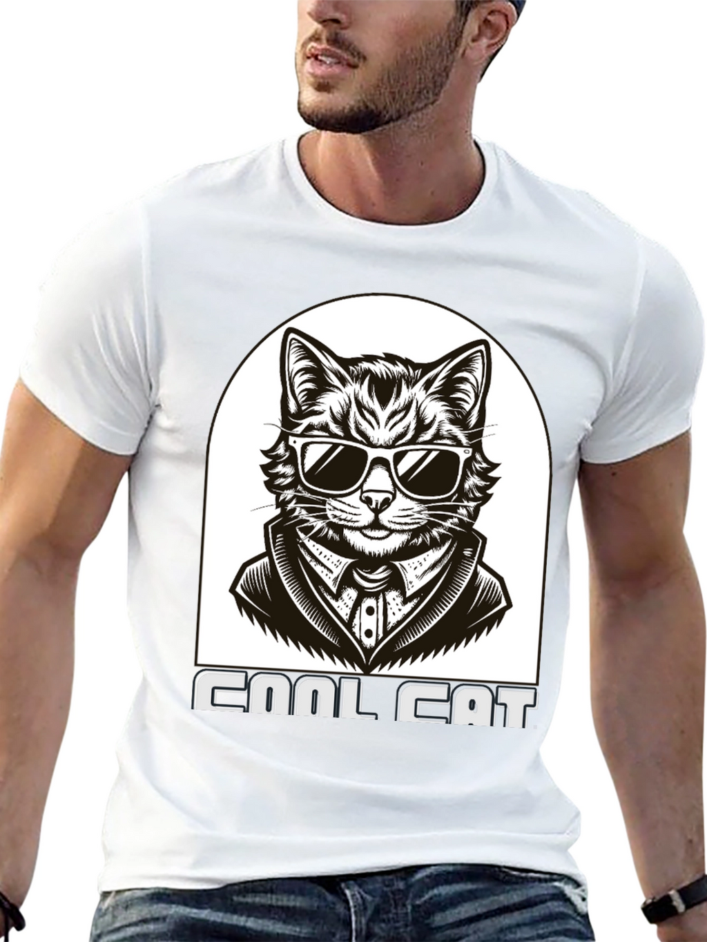 Cool Cat T-Shirt - Black