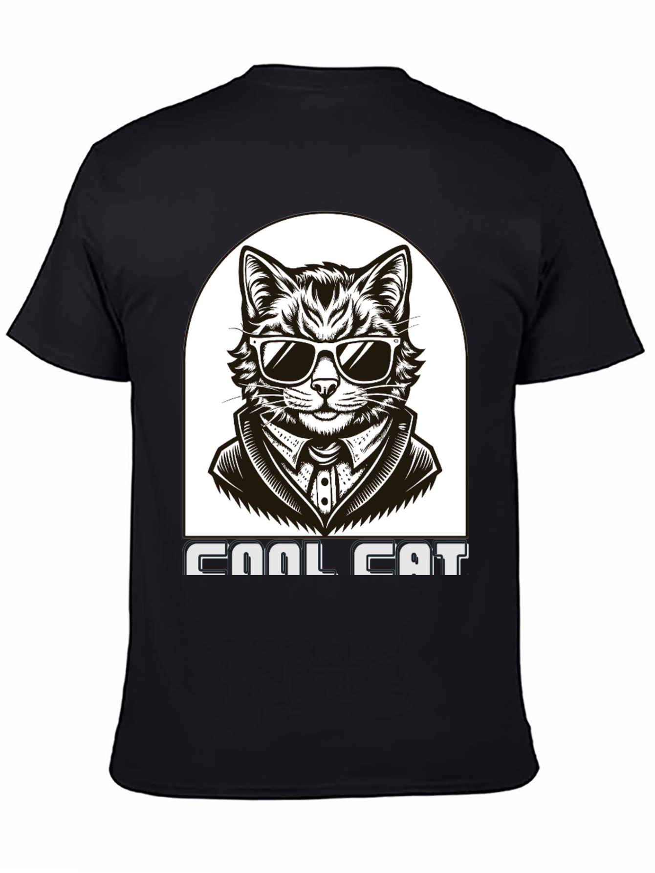Cool Cat T-Shirt - Black