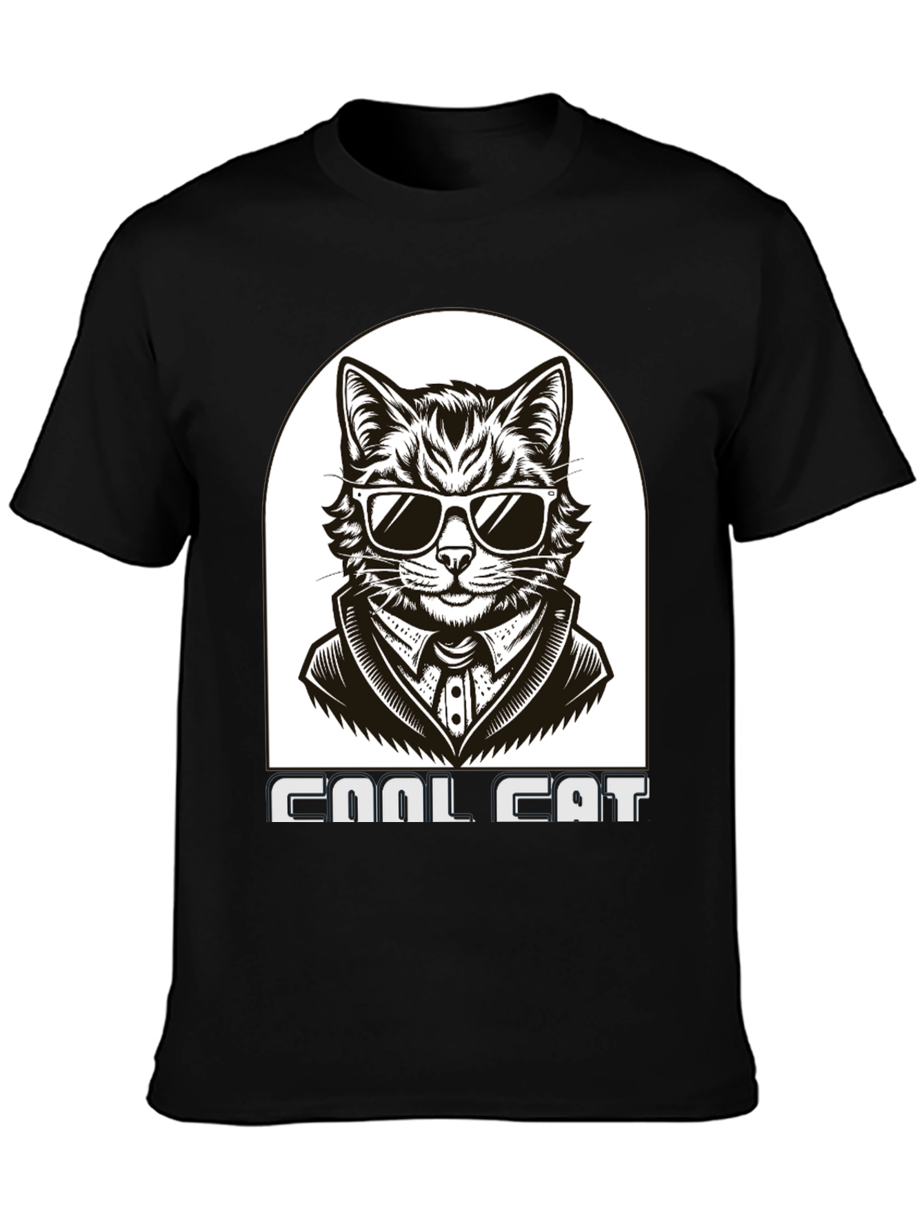 Cool Cat T-Shirt - Black