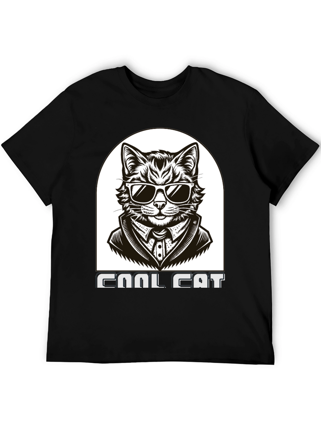 Cool Cat T-Shirt - Black