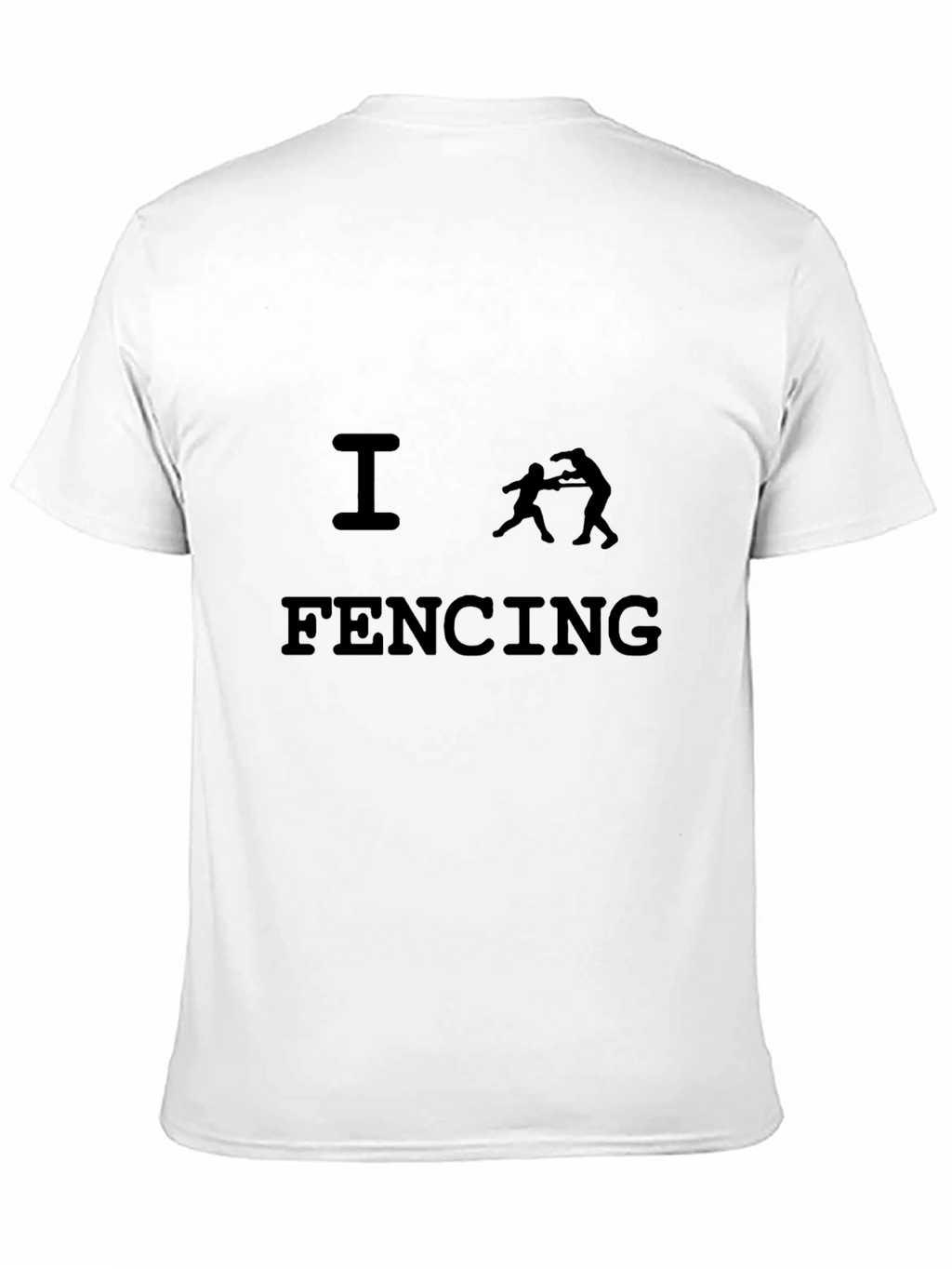 I Love Fencing T-Shirt - Black Sporty Design