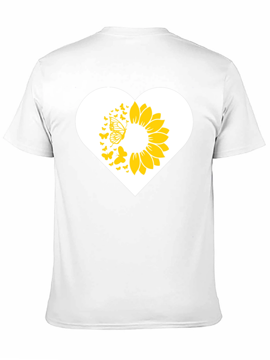 Sunflower Butterfly Heart Graphic Tee