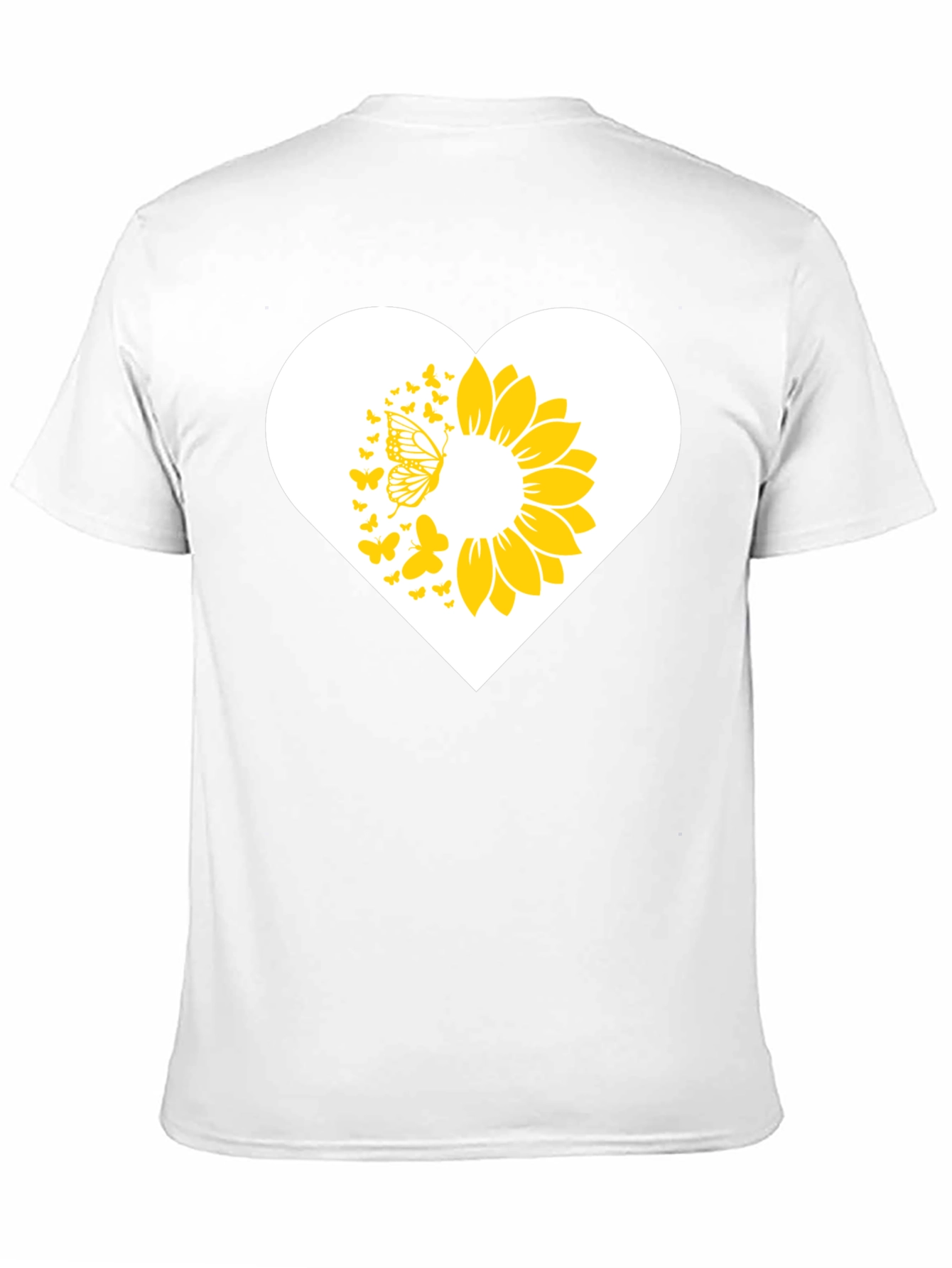 Sunflower Butterfly Heart Graphic Tee