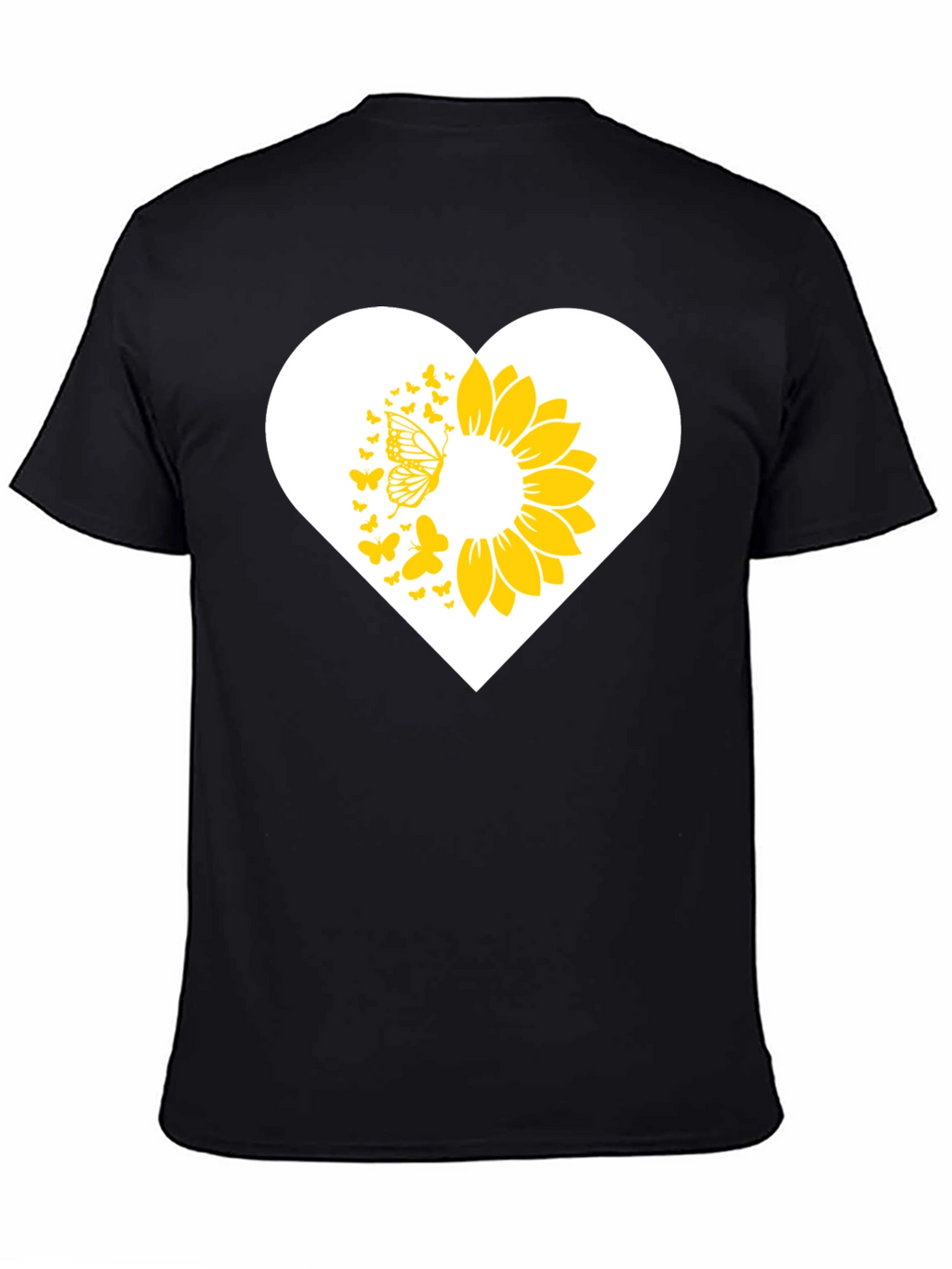 Sunflower Butterfly Heart Graphic Tee