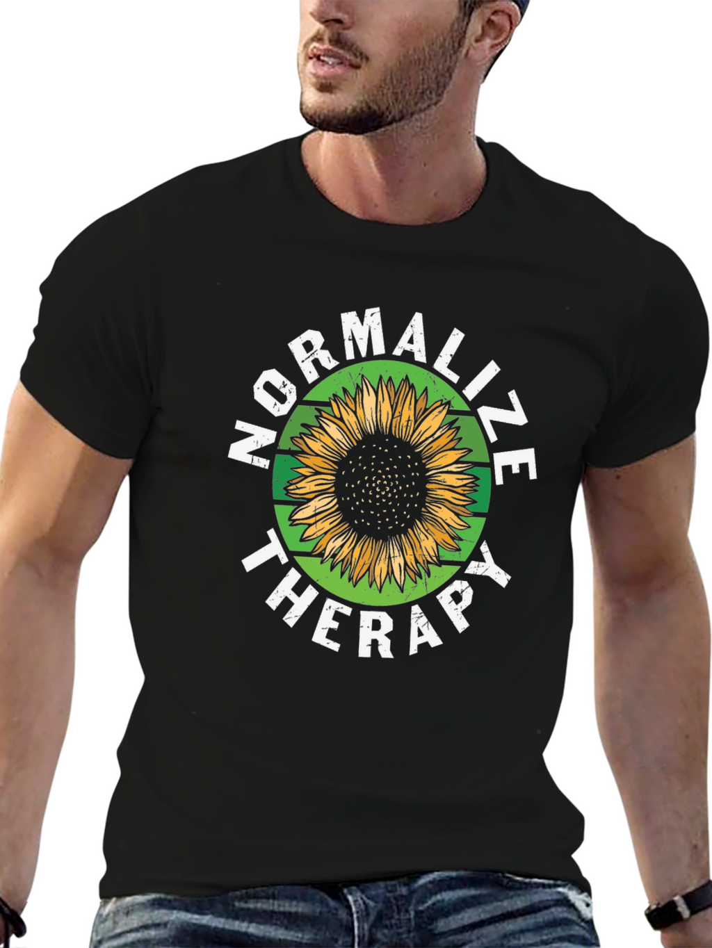 Normalize Therapy Sunflower Graphic Tee