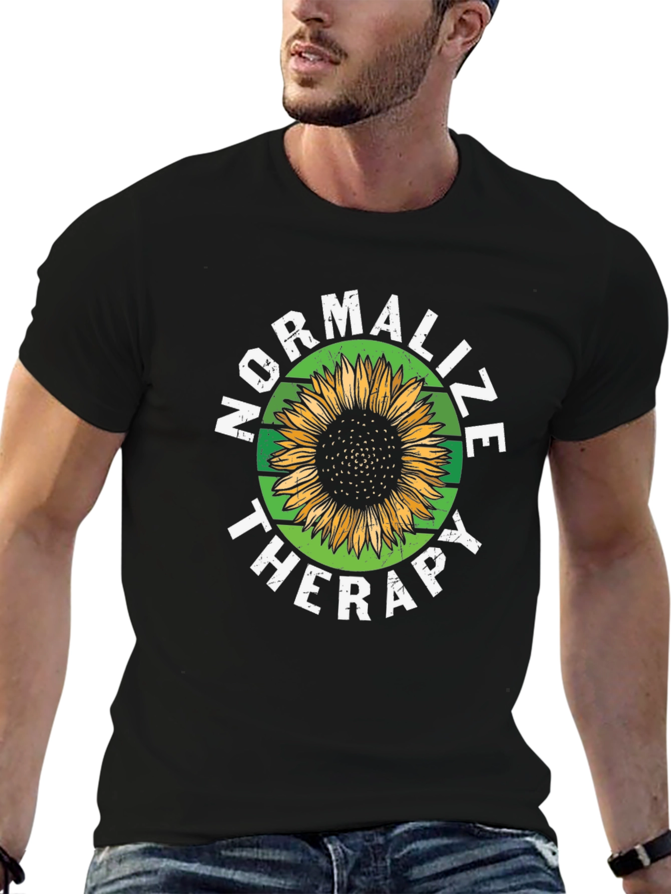 Normalize Therapy Sunflower Graphic Tee