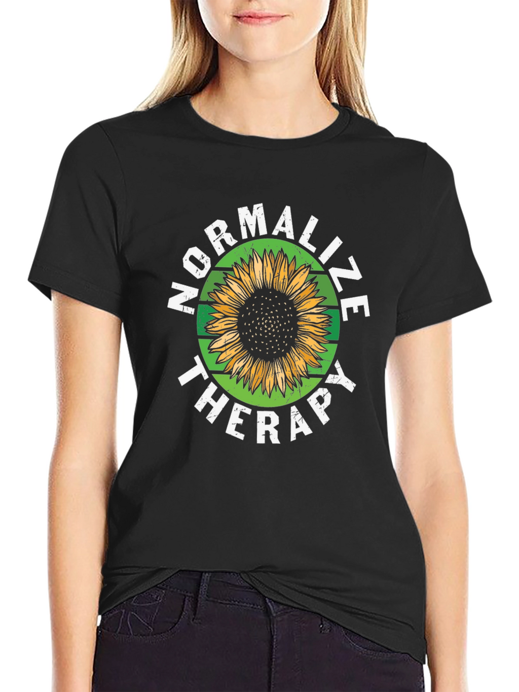 Normalize Therapy Sunflower Graphic Tee