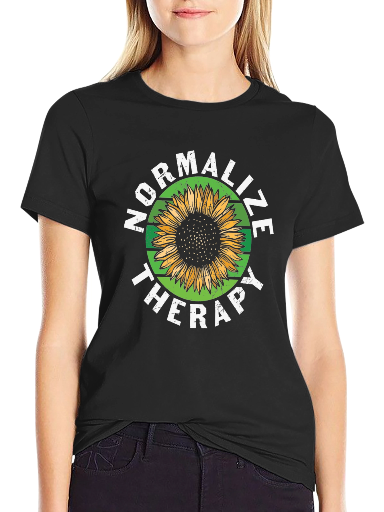 Normalize Therapy Sunflower Graphic Tee