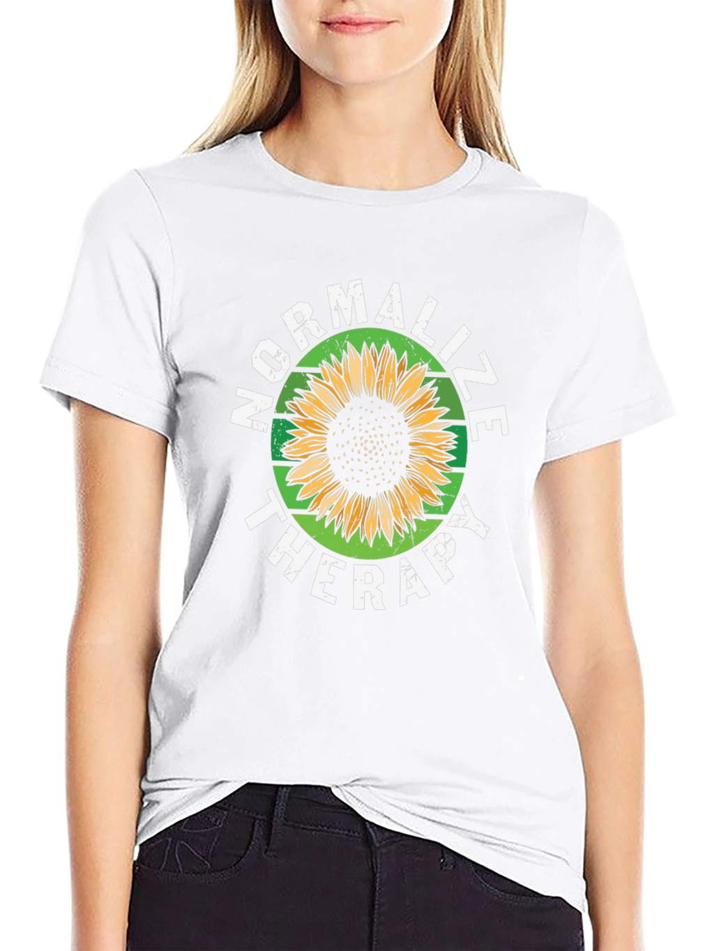 Normalize Therapy Sunflower Graphic Tee