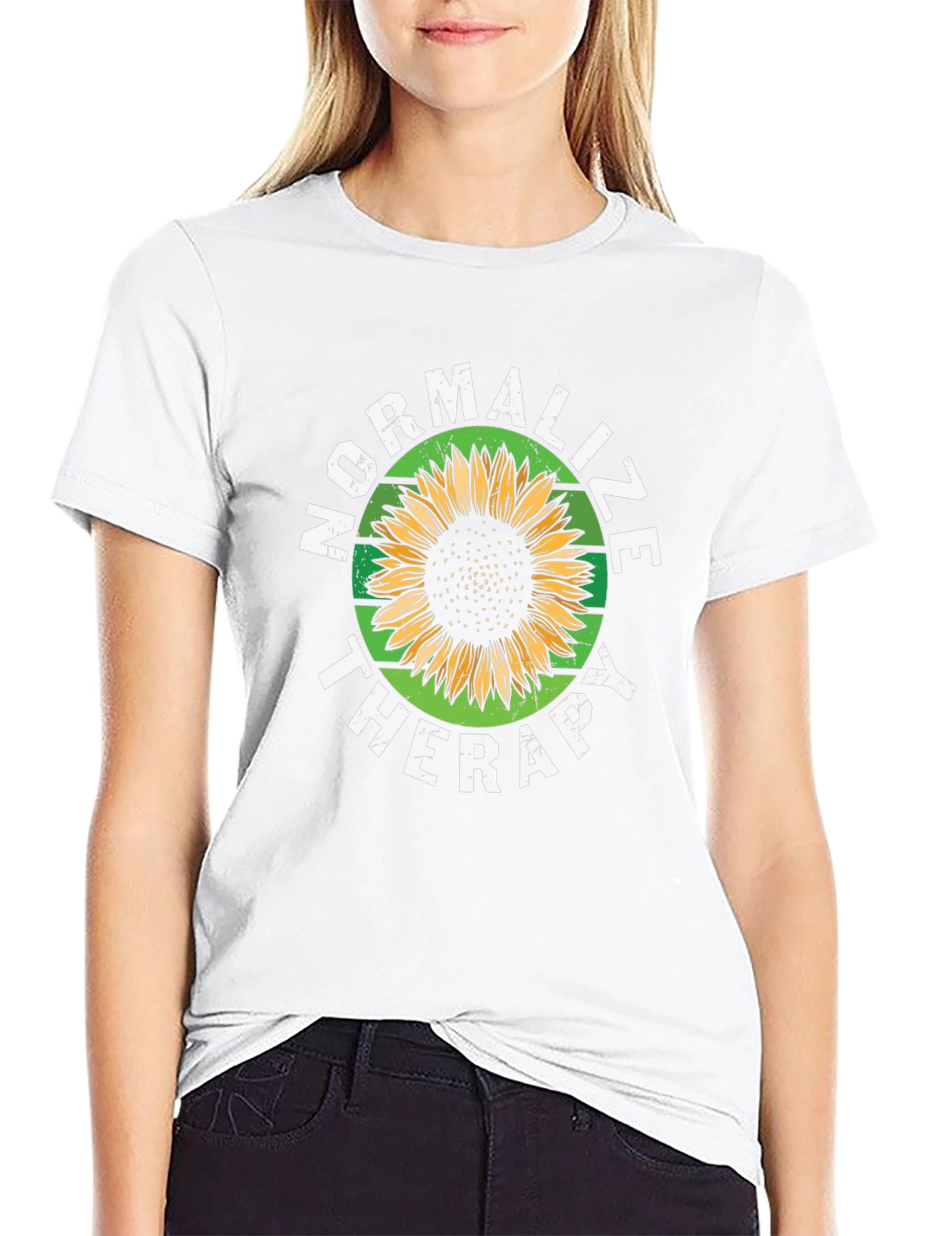 Normalize Therapy Sunflower Graphic Tee