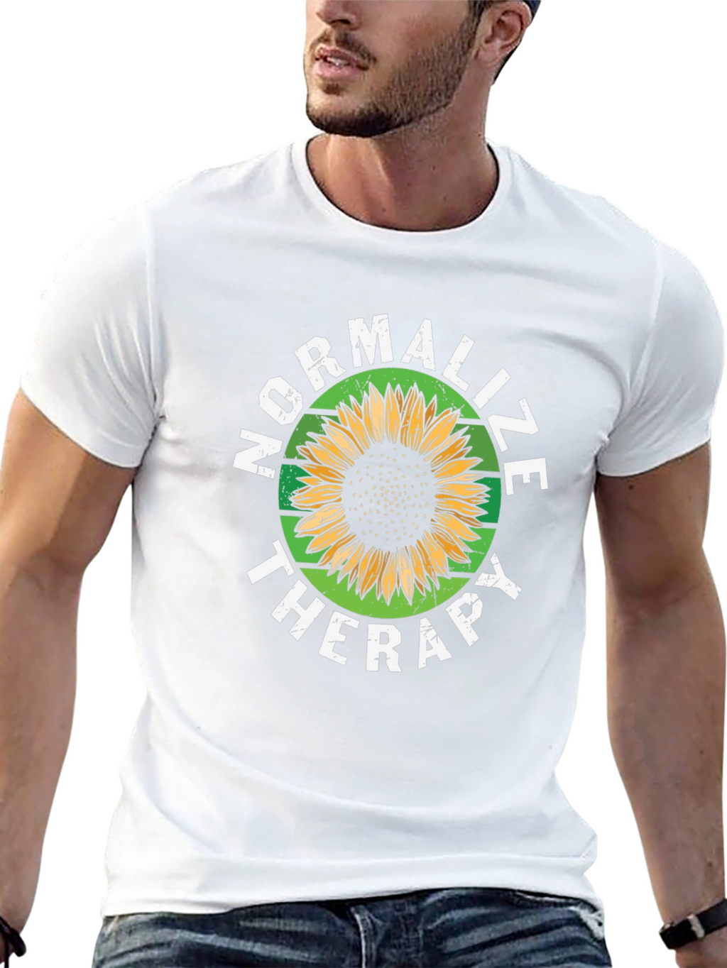 Normalize Therapy Sunflower Graphic Tee
