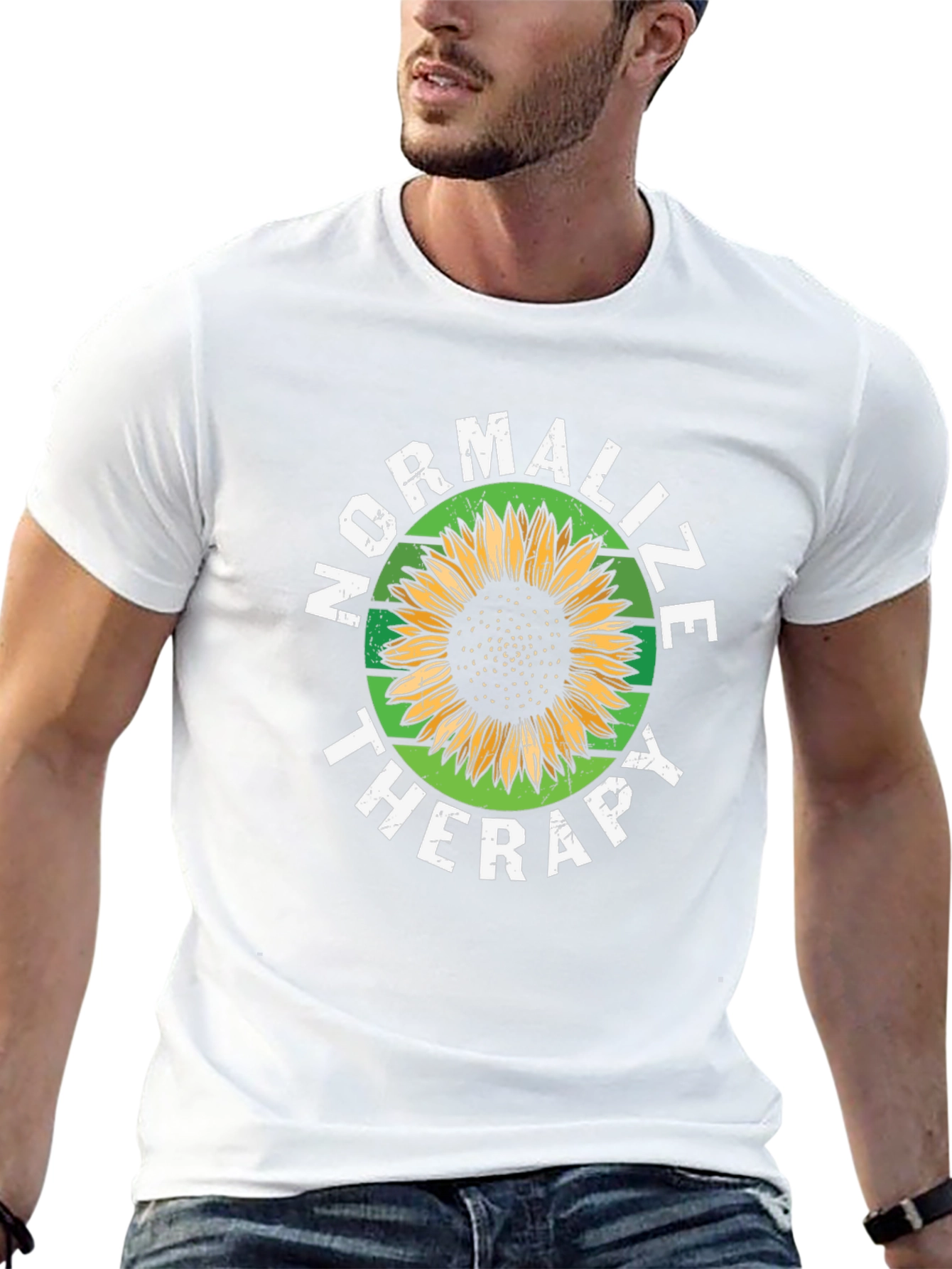 Normalize Therapy Sunflower Graphic Tee