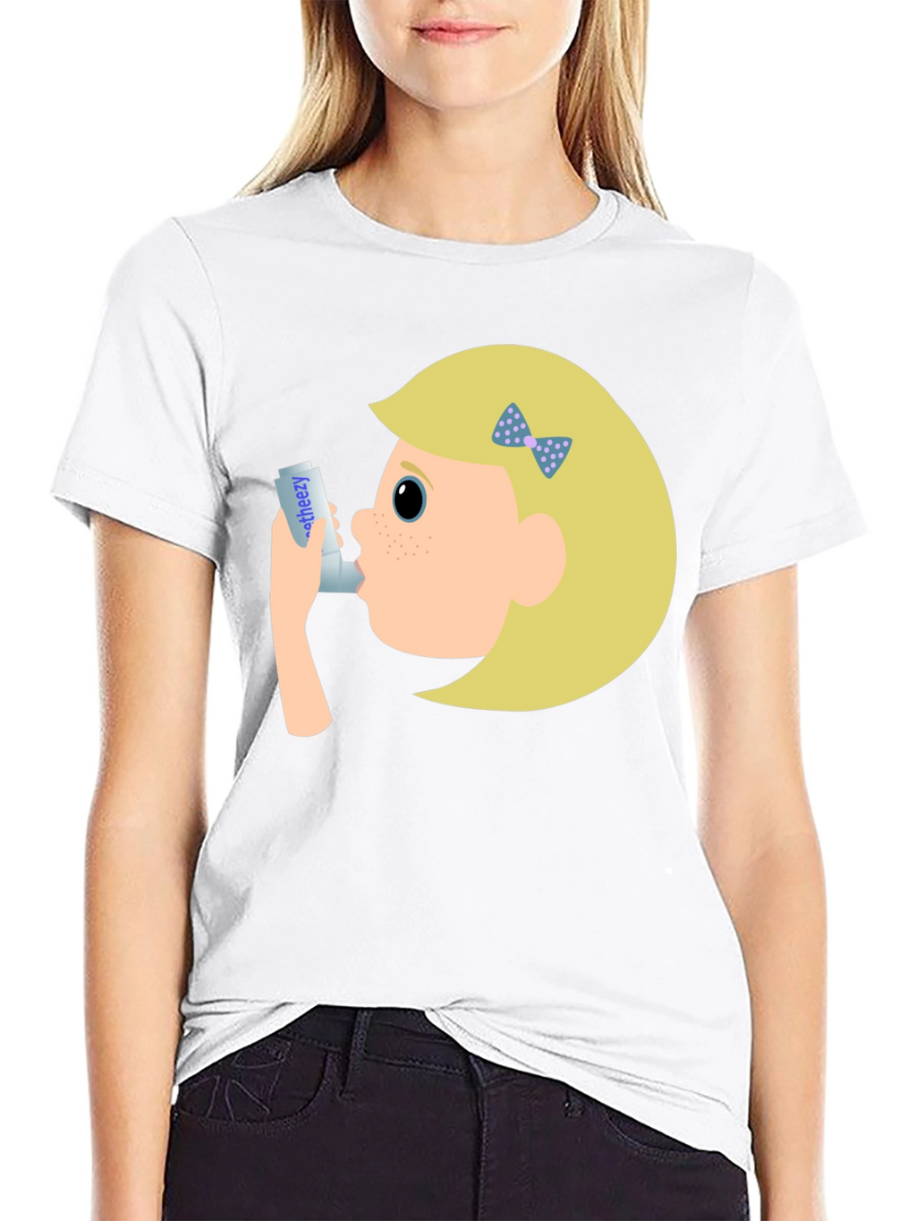 Asthma Awareness T-Shirt - Cartoon Inhaler Design