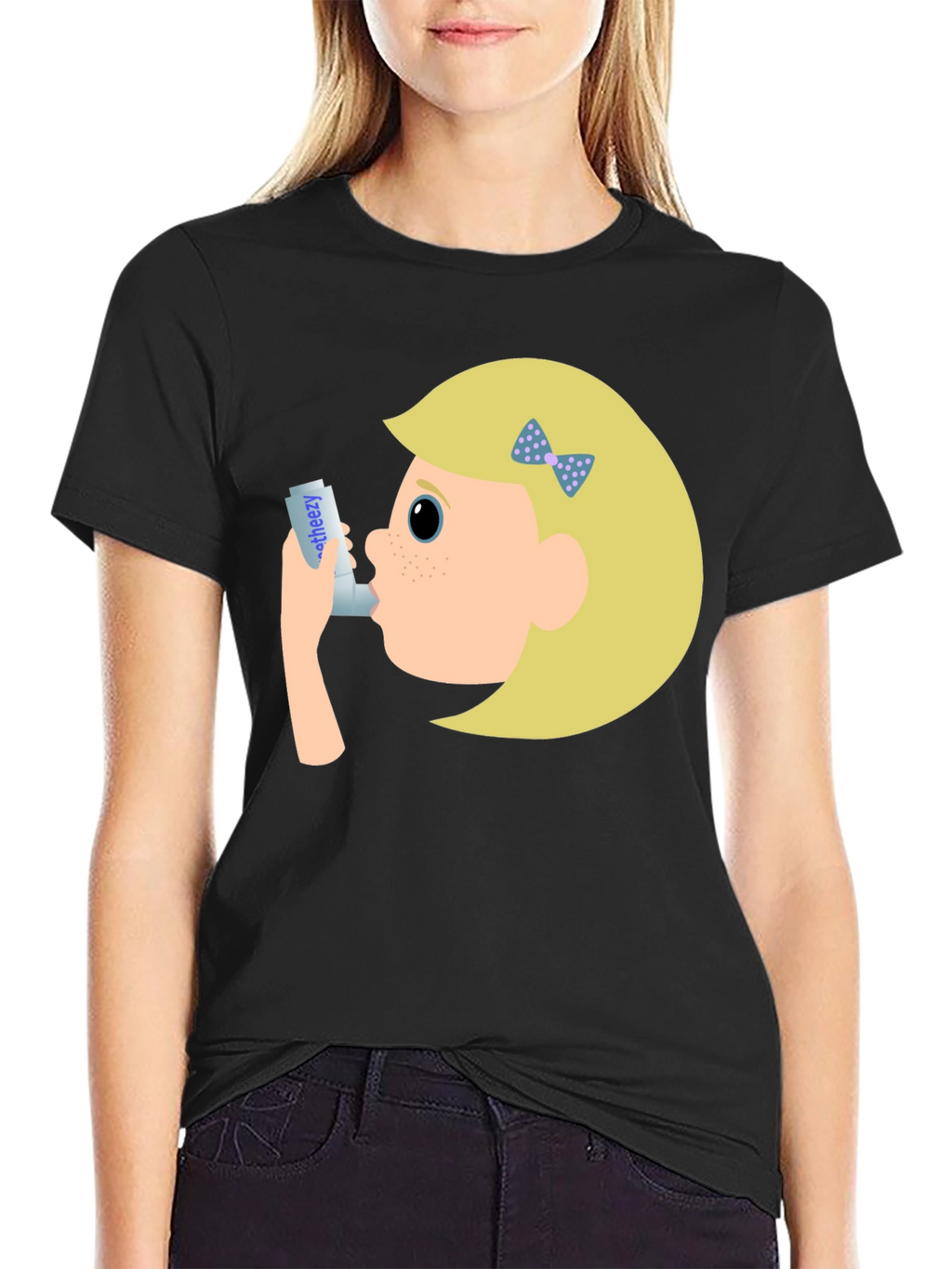 Asthma Awareness T-Shirt - Cartoon Inhaler Design
