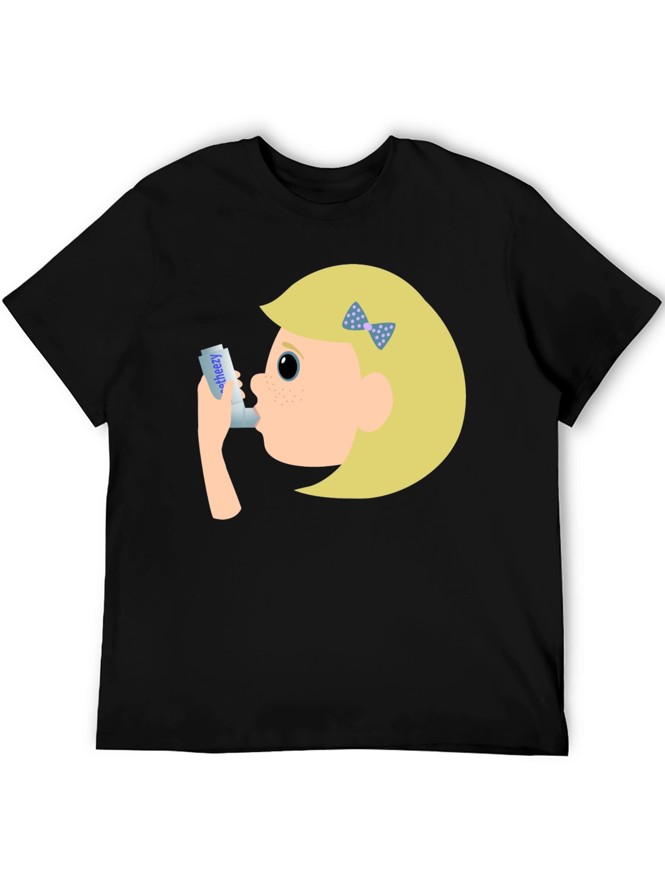 Asthma Awareness T-Shirt - Cartoon Inhaler Design