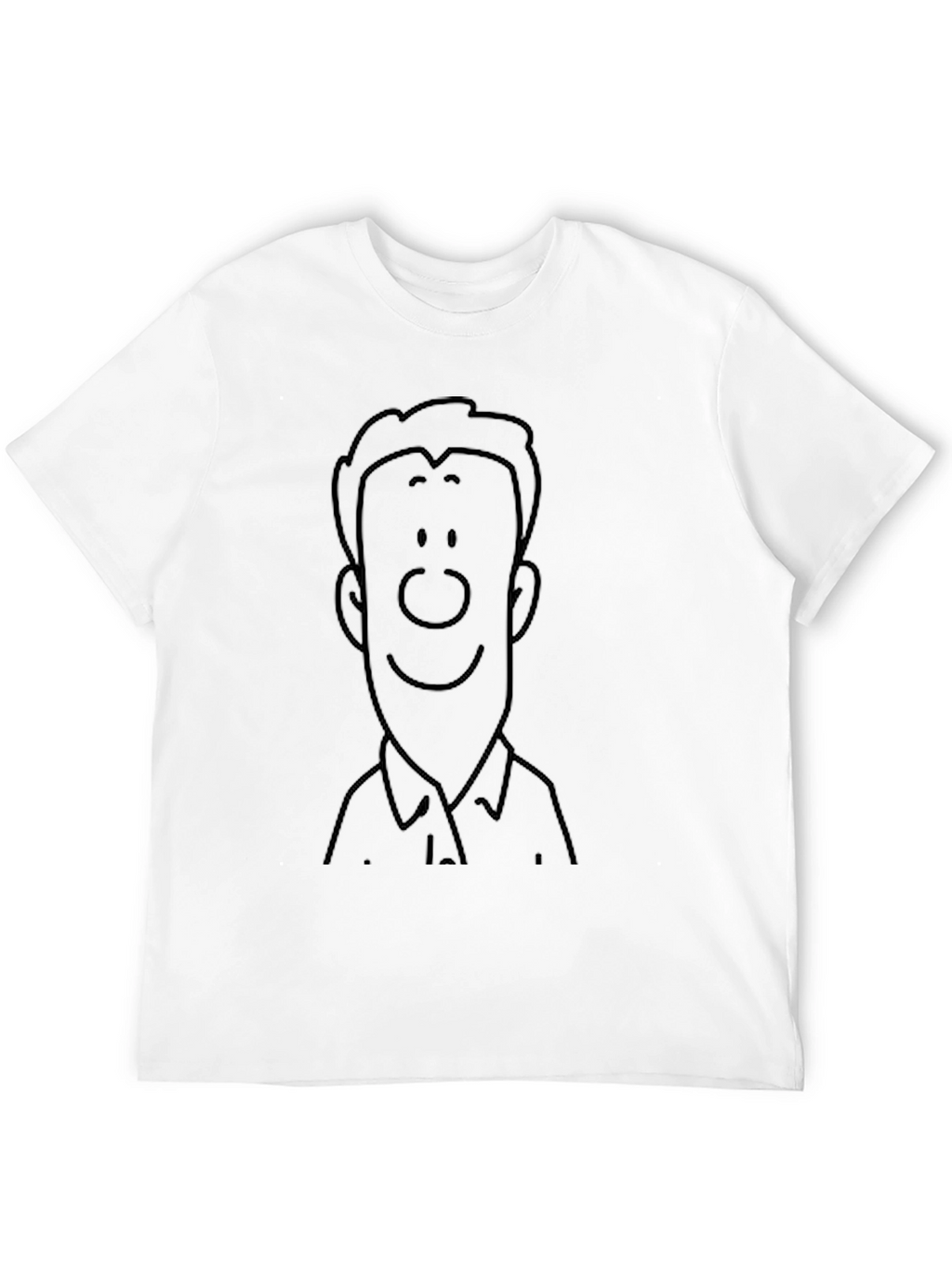 Cartoon Face Graphic Black T-Shirt