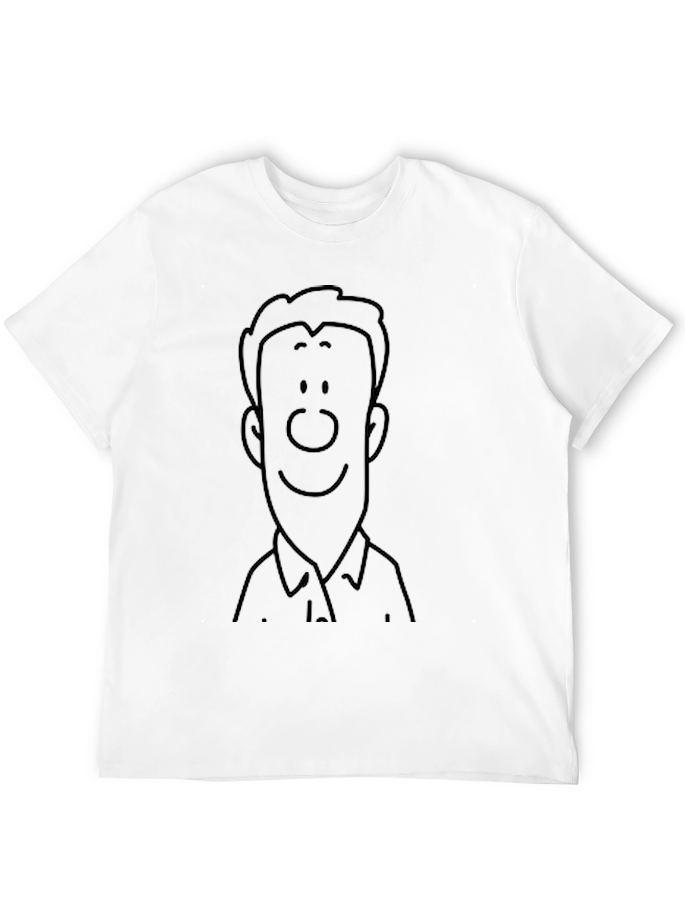Cartoon Face Graphic Black T-Shirt