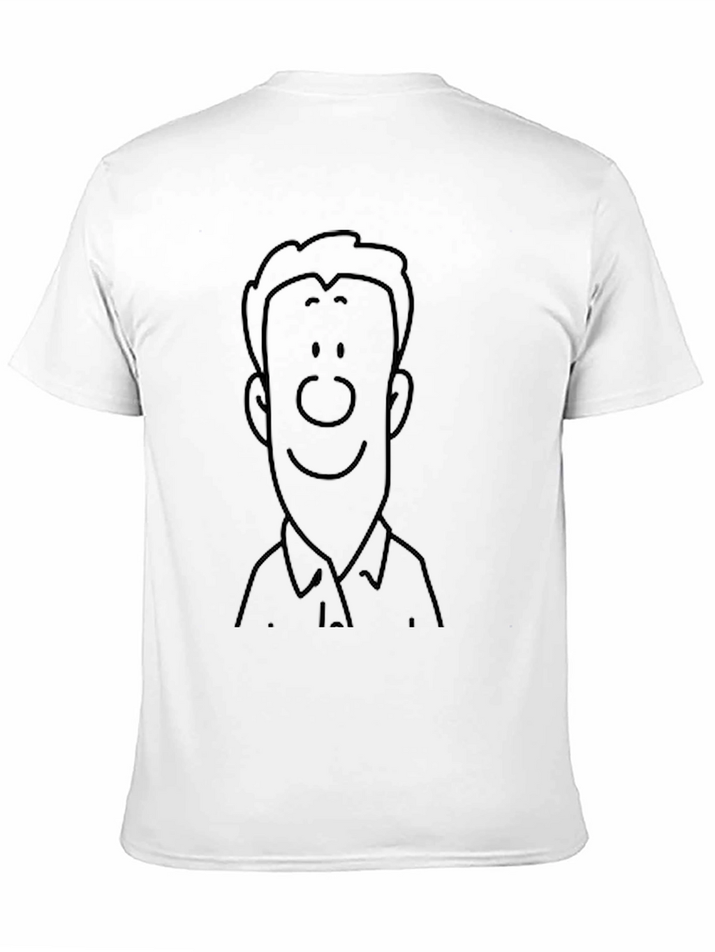 Cartoon Face Graphic Black T-Shirt