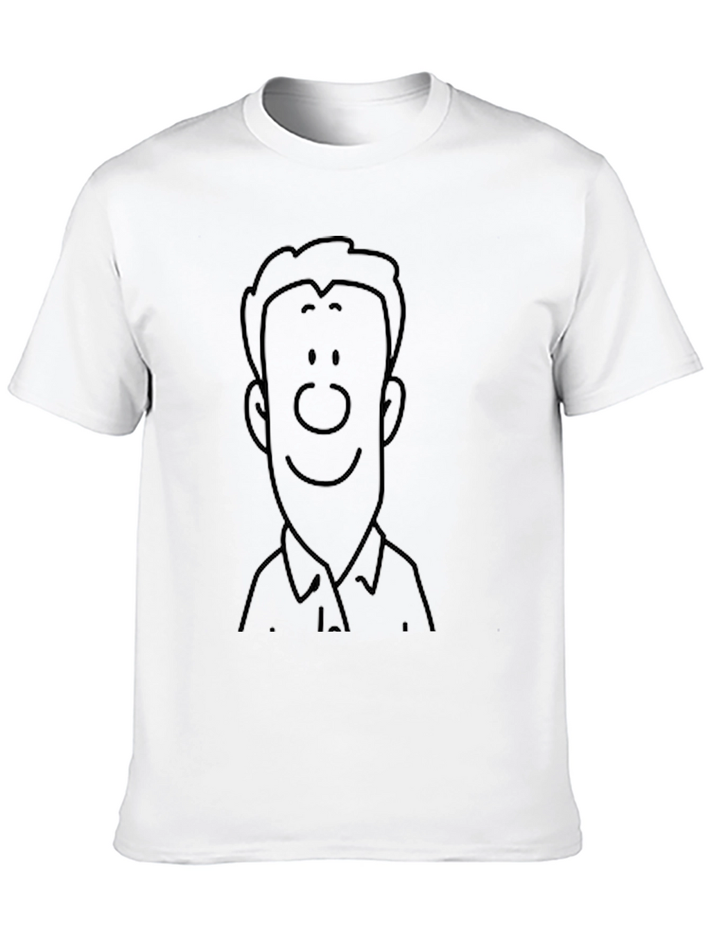Cartoon Face Graphic Black T-Shirt