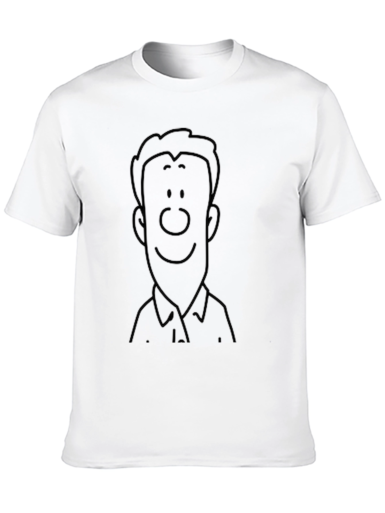 Cartoon Face Graphic Black T-Shirt
