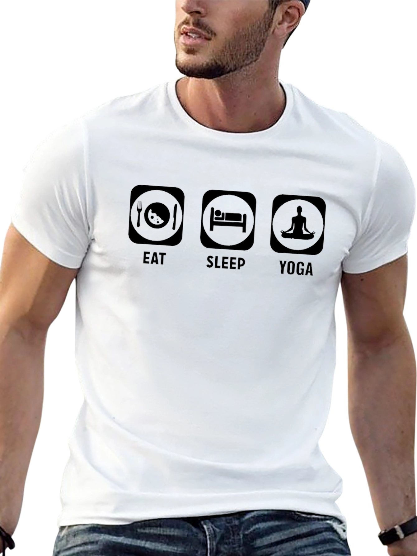 Eat Sleep Yoga T-Shirt - Meditation Lifestyle Tee